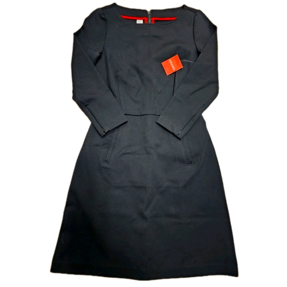 NWT Spanx 20382R The Perfect A-line Shift in Black Stretch Ponte Dress XS